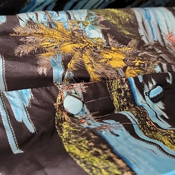 Unique Vintage Rockabilly Pin Up Tropical Hawaiian Print Dress Size XS - Picture 3 of 8